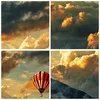 Gerahmtes Poster - Schwarzer Rahmen - Wolken Ballon Flug - Produktbild-Vorschau 9