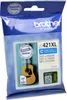 Brother LC-421XLC, Wysoka (XL) wydajność, Cyjan, 1 szt., Podgląd zdjęcia produktu 3
