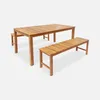 sweeek - Bank 2-3 Sitzer Akazie, helles Holz, 140cm - Produktbild-Vorschau 4