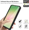 A hand holding a smartphone case with a colorful screen reflection. Produktbild-Vorschau