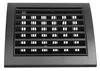 A black rectangular ventilation grille with horizontal slats and a grid pattern. Podgląd zdjęcia produktu
