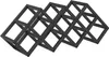 vidaXL Wijnrek, zwart, eikenhoutlook, 63 x 16,5 x 25 cm Productafbeelding-voorbeeld 1