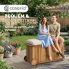 CASARIA Baule da Esterno Legno di Acacia 350L 124x52x58 cm Anteprima dell’immagine prodotto 7