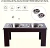 Rutschfeste Hunde-Futterstation Grau 58,4x30,5x25,4cm 2L Produktbild-Vorschau 5