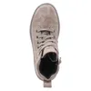 A top-down view of a single gray suede boot. Produktbild-Vorschau