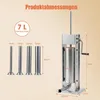 COSTWAY, remplisseur manuel de saucisses, 7 litres, machine Voir les images du produit 3