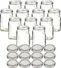 gouveo 12er Set Einmachgläser 314 ml Skew mit Schraubdeckel Produktbild-Vorschau 1
