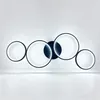 LED plafondlamp, modern, zwart, Ø 88 cm, 4-rings design Productafbeelding-voorbeeld 8