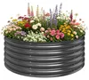 Jardinière surélevée Outsunny en acier, bac à fleurs, serre Voir les images du produit 1