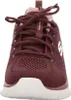A close-up, front-facing view of a maroon Skechers shoe with white accents and laces. Náhľad obrázku produktu