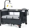 COSTWAY BC10125DK Lit de voyage 5 en 1 avec table à langer Voir les images du produit 1