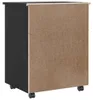 vidaXL Armadio a rotelle con cassetti MOSS Nero in legno di Anteprima dell’immagine prodotto 4