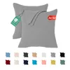 Jersey Kissenbezug 2er Set 80x80 cm 100% Baumwolle Grau Produktbild-Vorschau 1