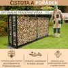 Vonkajší kovový regál na drevo 223 x 50 x 115 cm pre polená Náhľad obrázku produktu 3