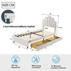 Letto per bambini 90x200 cm, imbottito con testiera a forma Anteprima dell’immagine prodotto 2