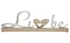 Gilde Schriftzug "Liebe" auf Holzbase Base und Herz aus Produktbild-Vorschau 1