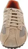 A close-up, front-facing view of a beige and gray men's sneaker. Produktbild-Vorschau