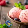 Eisbär mit Waffeleis Schlüsselanhänger mit Bordüre mit Produktbild-Vorschau 3
