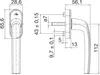 ROTO Fenstergriff SAMBA VK 7 x 37 mm, Aluminium titan Produktbild-Vorschau 2