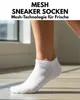 Sneaker Socken Herren Damen atmungsaktiv mit Mesh-Streifen Produktbild-Vorschau 2