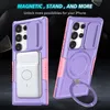 Two phone cases are displayed side-by-side against a dark background, showcasing their features. Produktbild-Vorschau