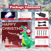 père Noël gonflable de 213 cm sur dinosaure avec lumières Voir les images du produit 4