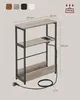 A tall, narrow side table with a charging station and three shelves. Náhled obrázku produktu