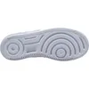 The sole of a white Nike Air Force 1 Shadow sneaker is shown from an underneath view against a white background. Produktbild-Vorschau