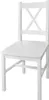 A white wooden chair with an X-shaped backrest is shown against a white background. Anteprima dell’immagine prodotto