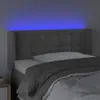 vidaXL LED Kopfteil Hellgrau 83x16x78/88 cm Samt -  Kopf- & Produktbild-Vorschau 9