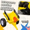 HOMCOM Porteur tracteur enfants avec remorque, râteau et Voir les images du produit 4