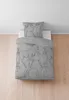Biberna Melange Flanell Bettwäsche Hirsch sturmgrau 155x220 Produktbild-Vorschau 4