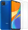 A blue smartphone and two screen protectors are displayed against a white background. Produktbild-Vorschau