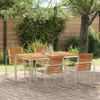 vidaXL Esstisch 150x90x75 cm Massives Teakholz und Produktbild-Vorschau 2