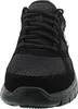A close-up, front-facing view of a black Skechers sneaker. Anteprima dell’immagine prodotto