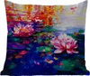 MuchoWow® Outdoor Kissen - Malerei - Seerose - Ölfarbe - Produktbild-Vorschau 6