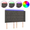 vidaXL LED Kopfteil Dunkelgrau 147x16x118/128 cm Samt Produktbild-Vorschau 1