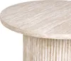 BELIANI Beistelltisch Beige MDF Platte Travertinoptik ø 50 Produktbild-Vorschau 4
