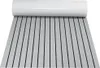 A roll of grey EVA foam flooring with black lines, designed for boats or yachts, is unrolled on a white surface. Náhled obrázku produktu