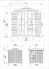 Gartenhaus Holz 4 m2 - H233 x 233 x 222 cm - Große Produktbild-Vorschau 2