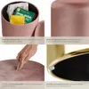 pouf Sarina di tectake® con vano portaoggetti in look Anteprima dell’immagine prodotto 5