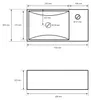 HAGO24 Waschbecken Keramik 35x20cm rechteckig weiß Produktbild-Vorschau 5