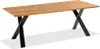 Niehoff Noah Tisch Aluminium X-Gestell Anthrazit/Teak Produktbild-Vorschau 1