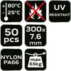 NEO TOOLS Fascette in nylon bianche set da 50 300 mm x 7,6 Anteprima dell’immagine prodotto 2