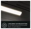 Close-up of a range hood light and text describing its features. Voir les images du produit