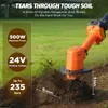 2-in-1 Akku-Bodenfräse, 100mm, elektrische Gartenfräse Mit Produktbild-Vorschau 2