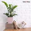 KOTARBAU® Set van 2 bloempotten, roze, geglazuurd keramiek, Productafbeelding-voorbeeld 2