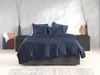 Zohome Navy-Blue Bettbezug Satinado - 200x220 cm + 2 Produktbild-Vorschau 2