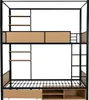 A bunk bed with shelves and storage drawers. Podgląd zdjęcia produktu