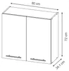 Hängeschrank Vicco Fame-Line Weiß Hochglanz/Weiß 80 cm, Produktbild-Vorschau 2